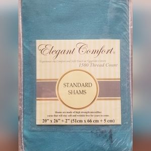 Turquoise Pillow Shams 1500 Thread Count Pack Of 2